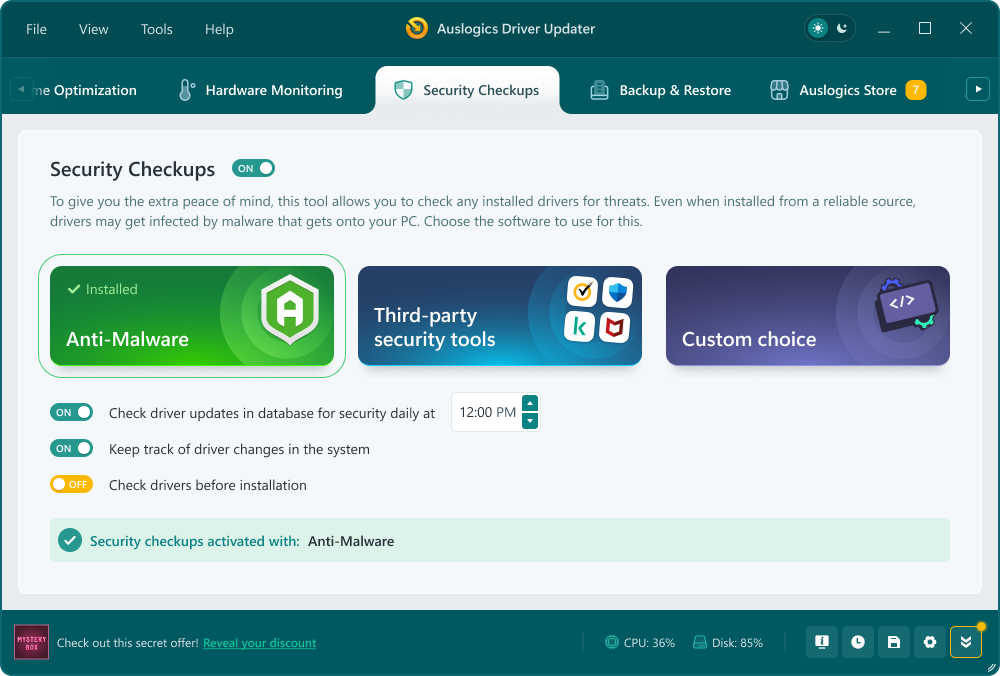 screenshot of Driver Updater